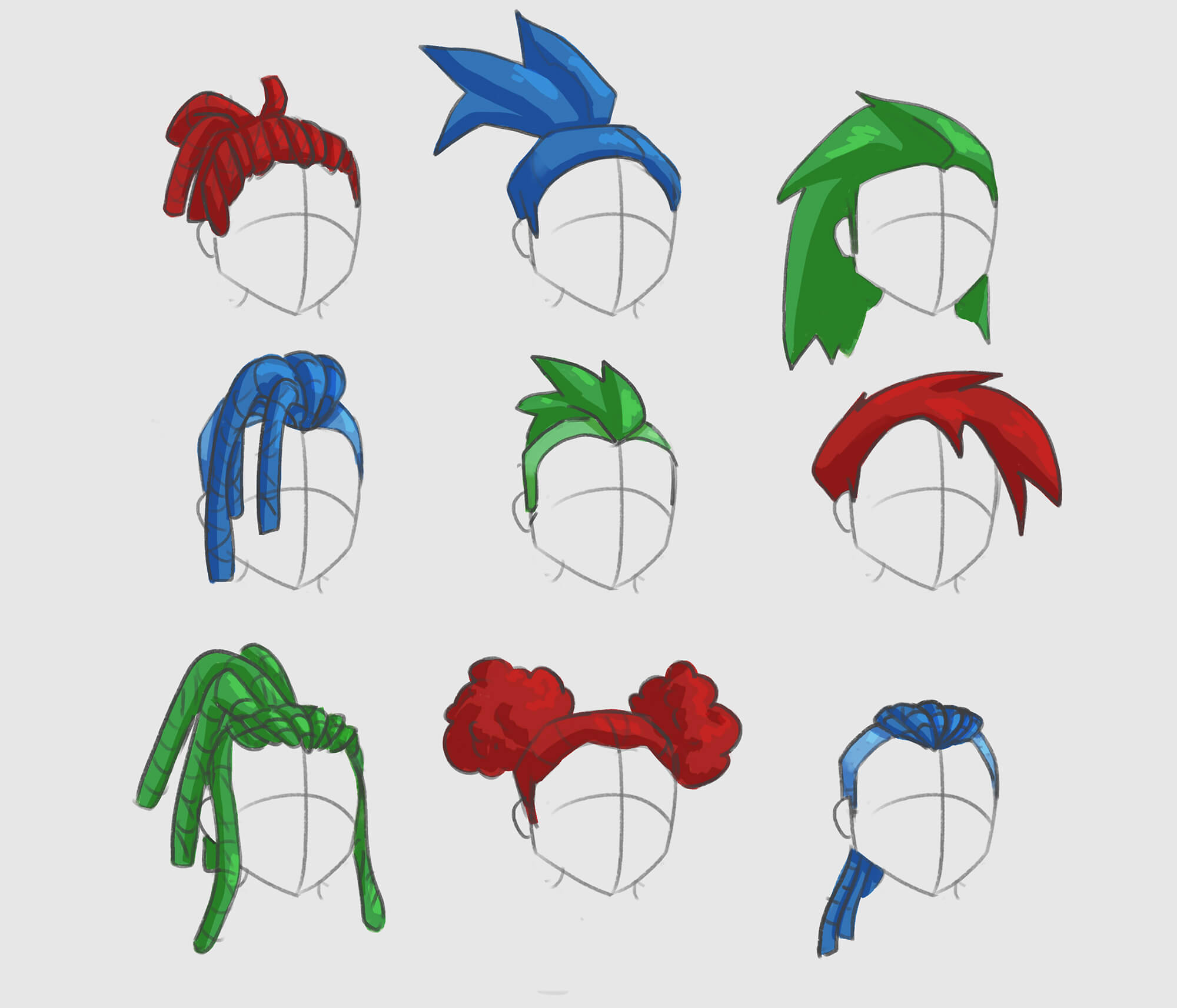 Character haarstyles